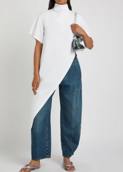 Asymmetric cotton T-shirt