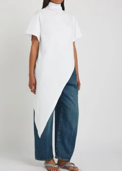 Asymmetric cotton T-shirt