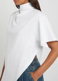 Asymmetric cotton T-shirt