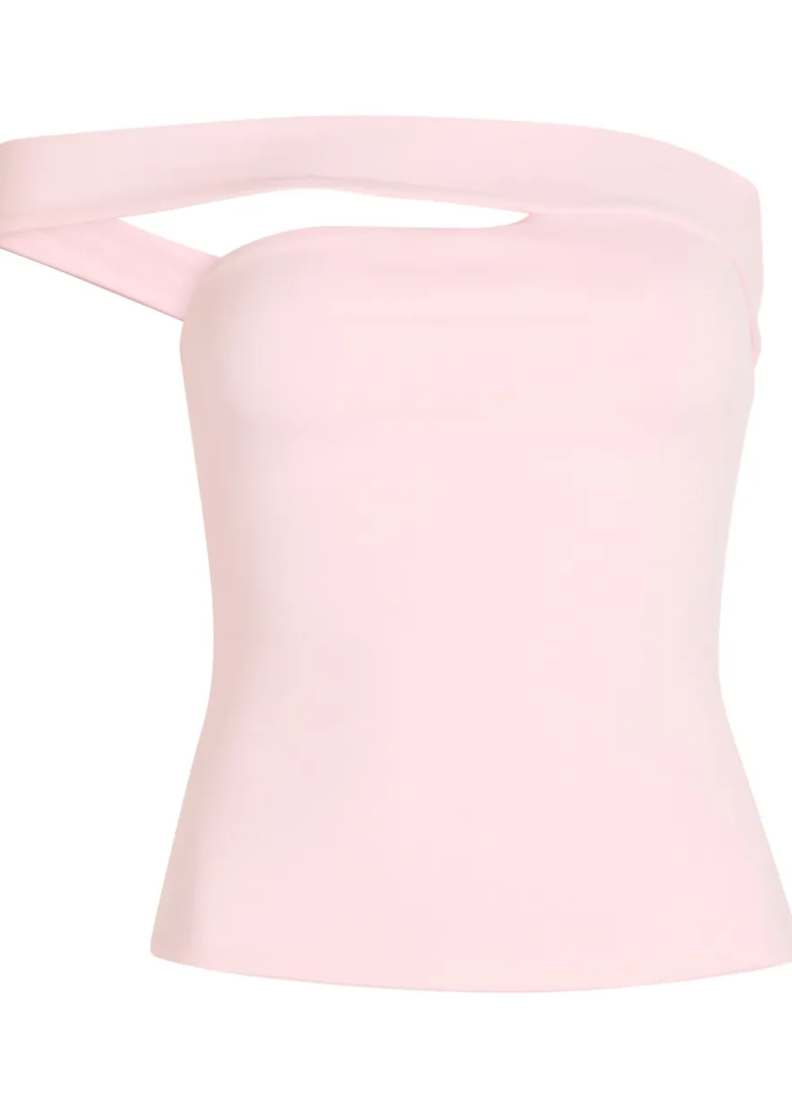 Asymmetric stretch-cotton top