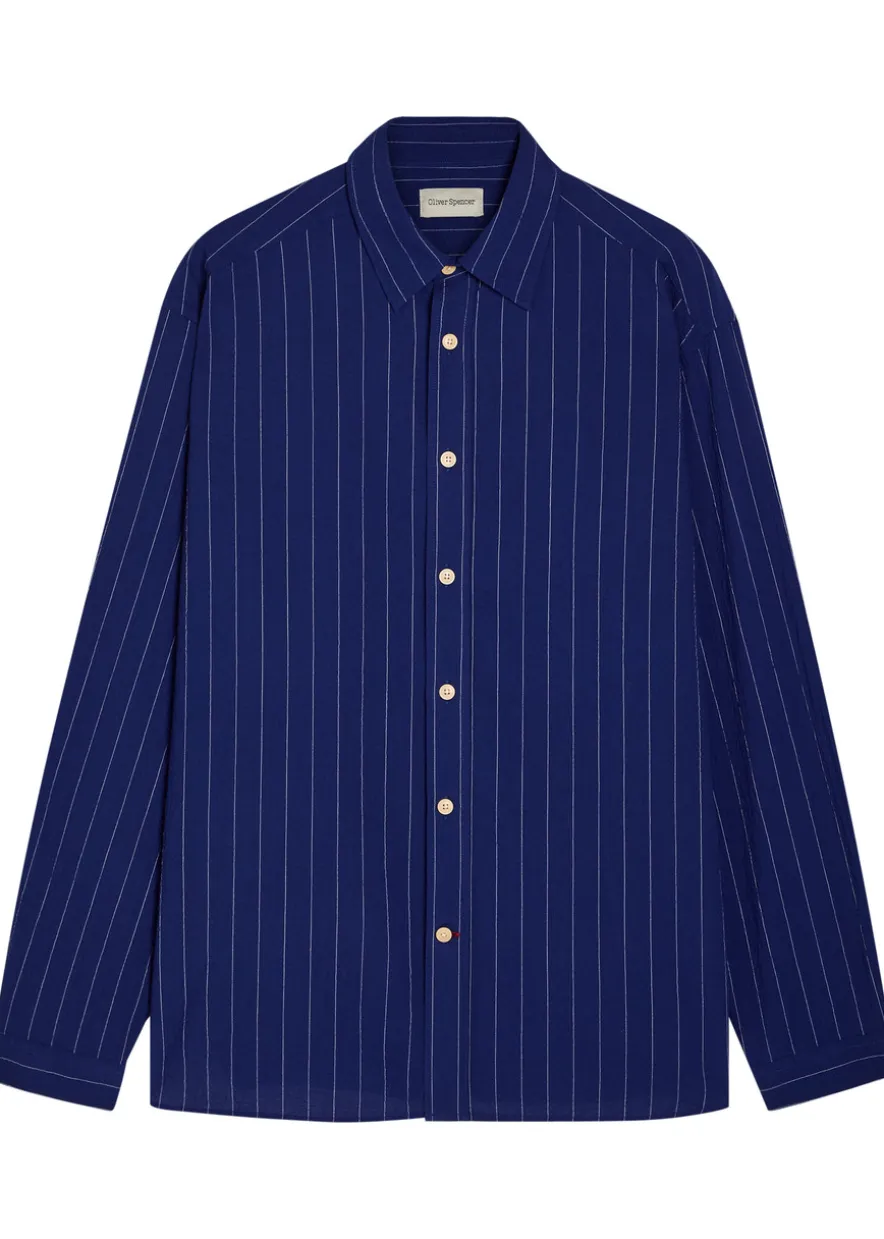 Atlanta striped stretch-cotton shirt