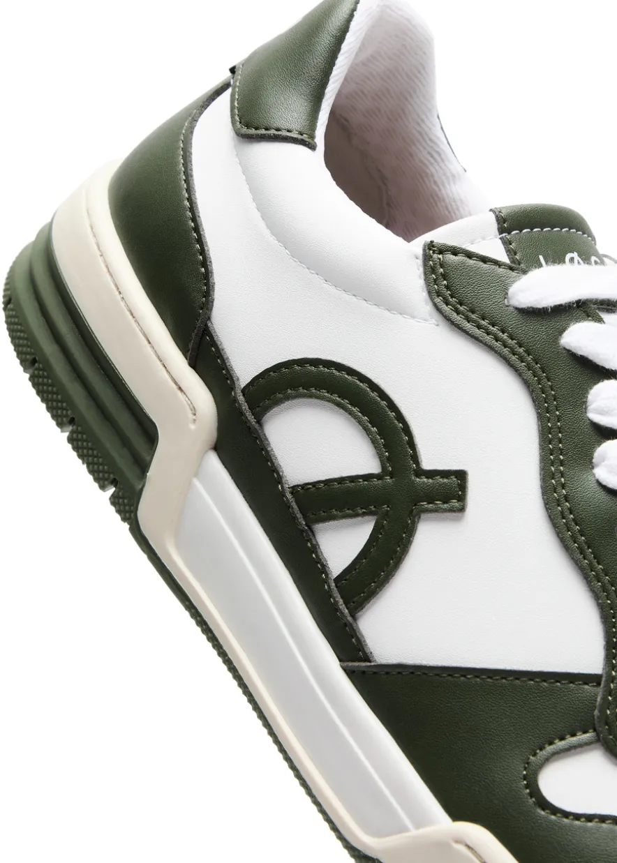 Atom panelled faux leather sneakers