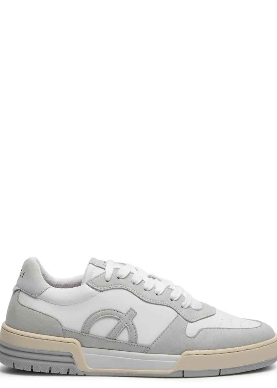 Atom panelled faux leather sneakers
