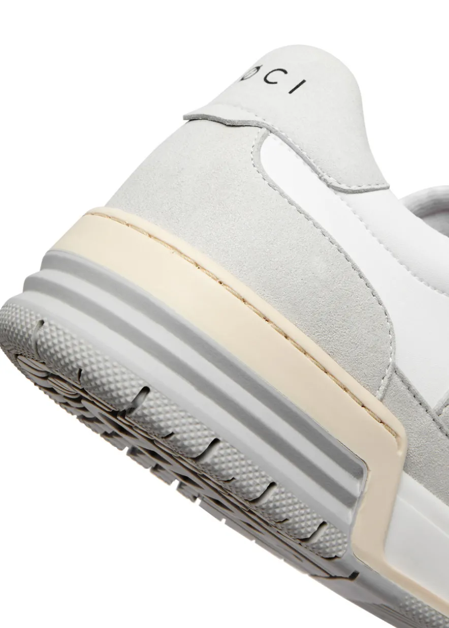 Atom panelled faux leather sneakers