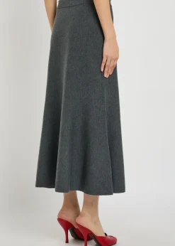 Atwood wool midi skirt