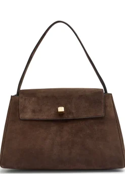 Audrey suede top handle bag