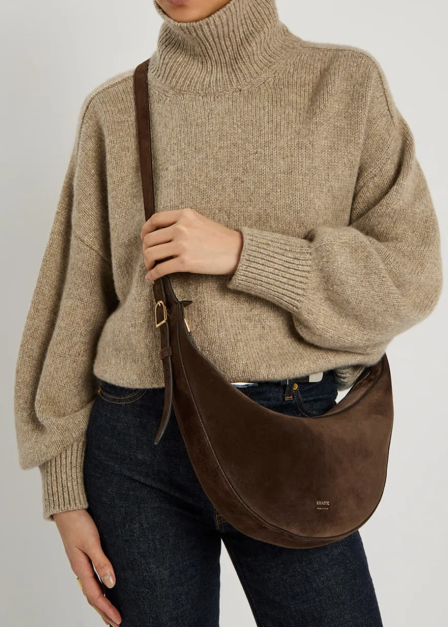 Augustina suede cross-body bag