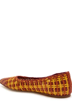 Aurora woven leather flats
