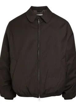 Avenue pinstriped padded woven jacket