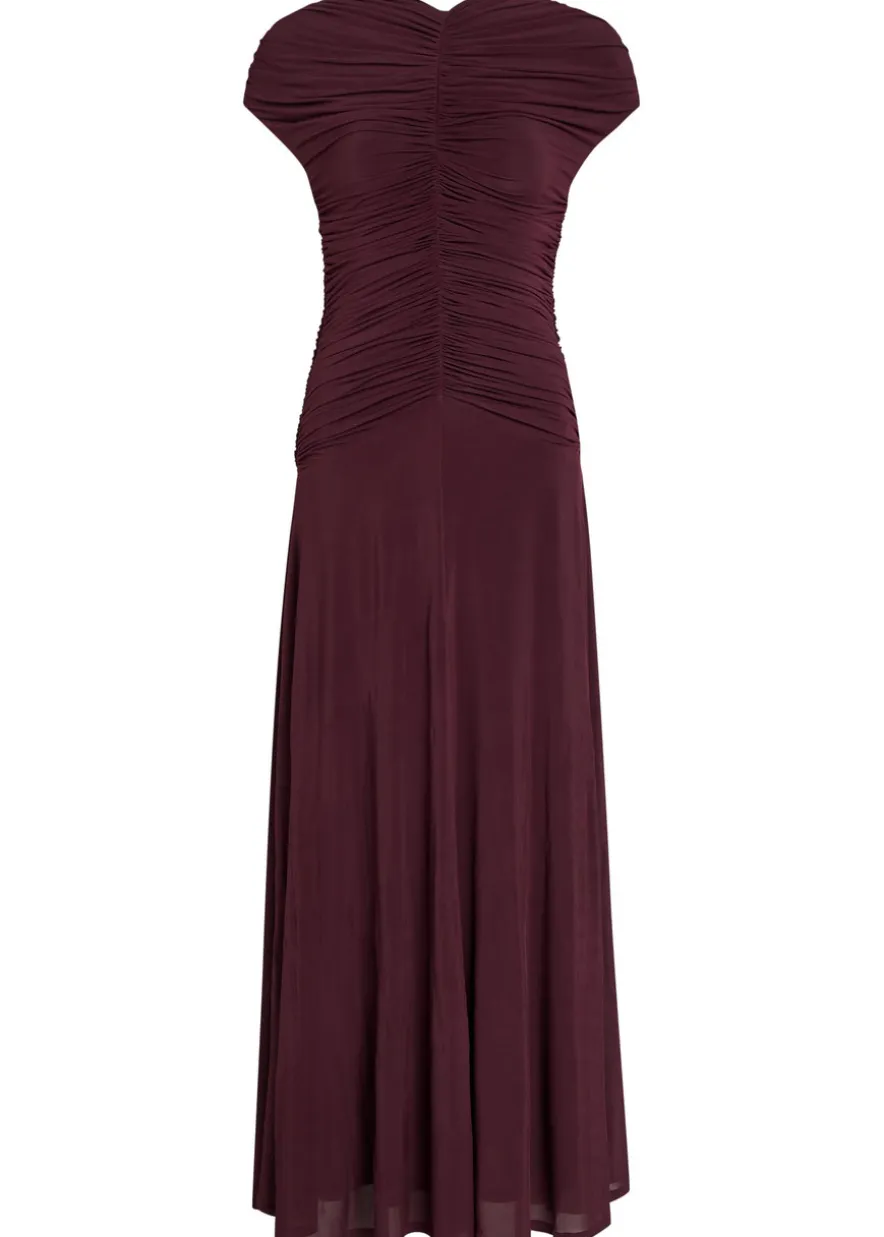 Avita ruched stretch-jersey midi dress