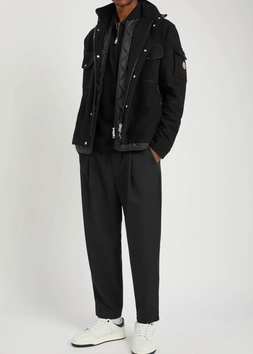 Avoine panelled wool and shell jacket