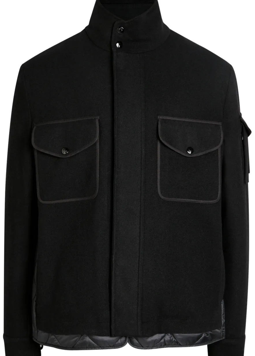 Avoine panelled wool and shell jacket