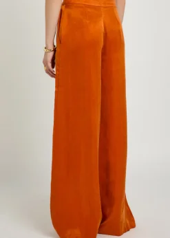 Avra wide-leg cupro trousers