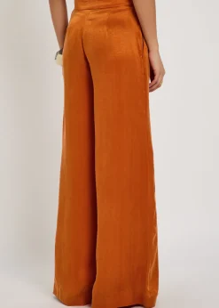 Avra wide-leg cupro trousers