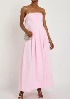 Avril strapless cotton-blend maxi dress
