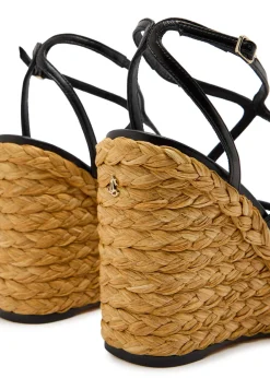 Ayla 110 leather espadrille wedge sandals