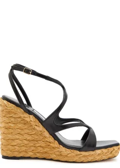 Ayla 110 leather espadrille wedge sandals
