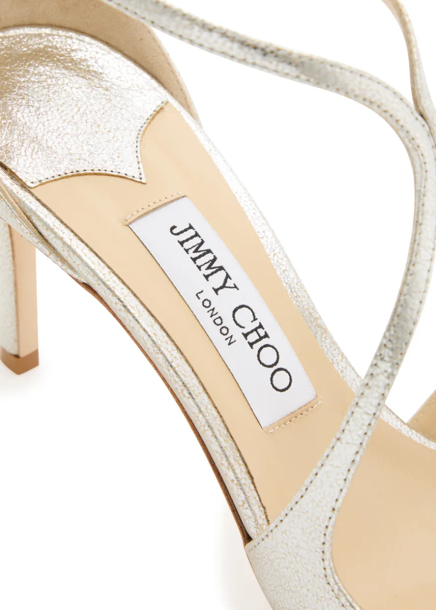 Azia 75 metallic leather sandals