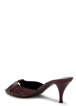 Babylone 60 pleated patent leather mules
