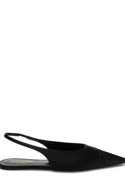 Babylone satin slingback flats