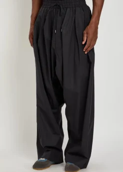 Balloon-leg cotton-poplin trousers