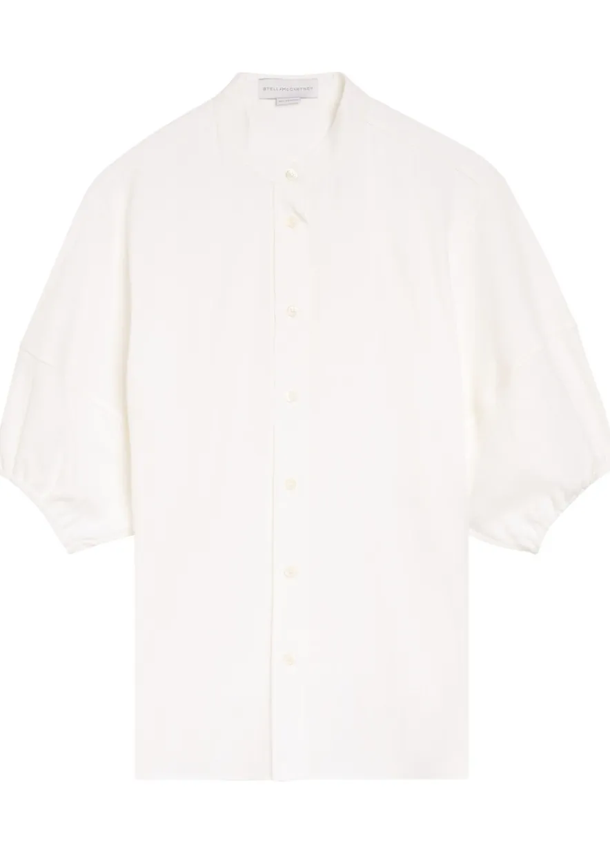 Balloon sleeve cotton shirt