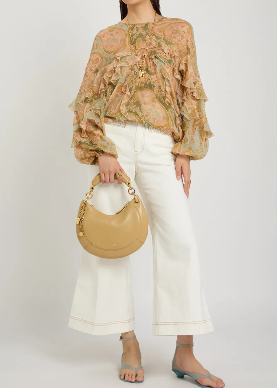Banana leather shoulder bag