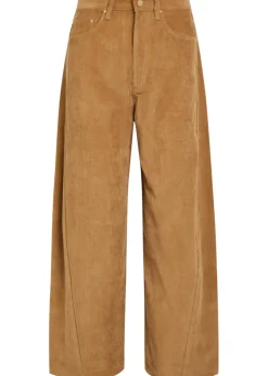 Barrel-leg corduroy jeans