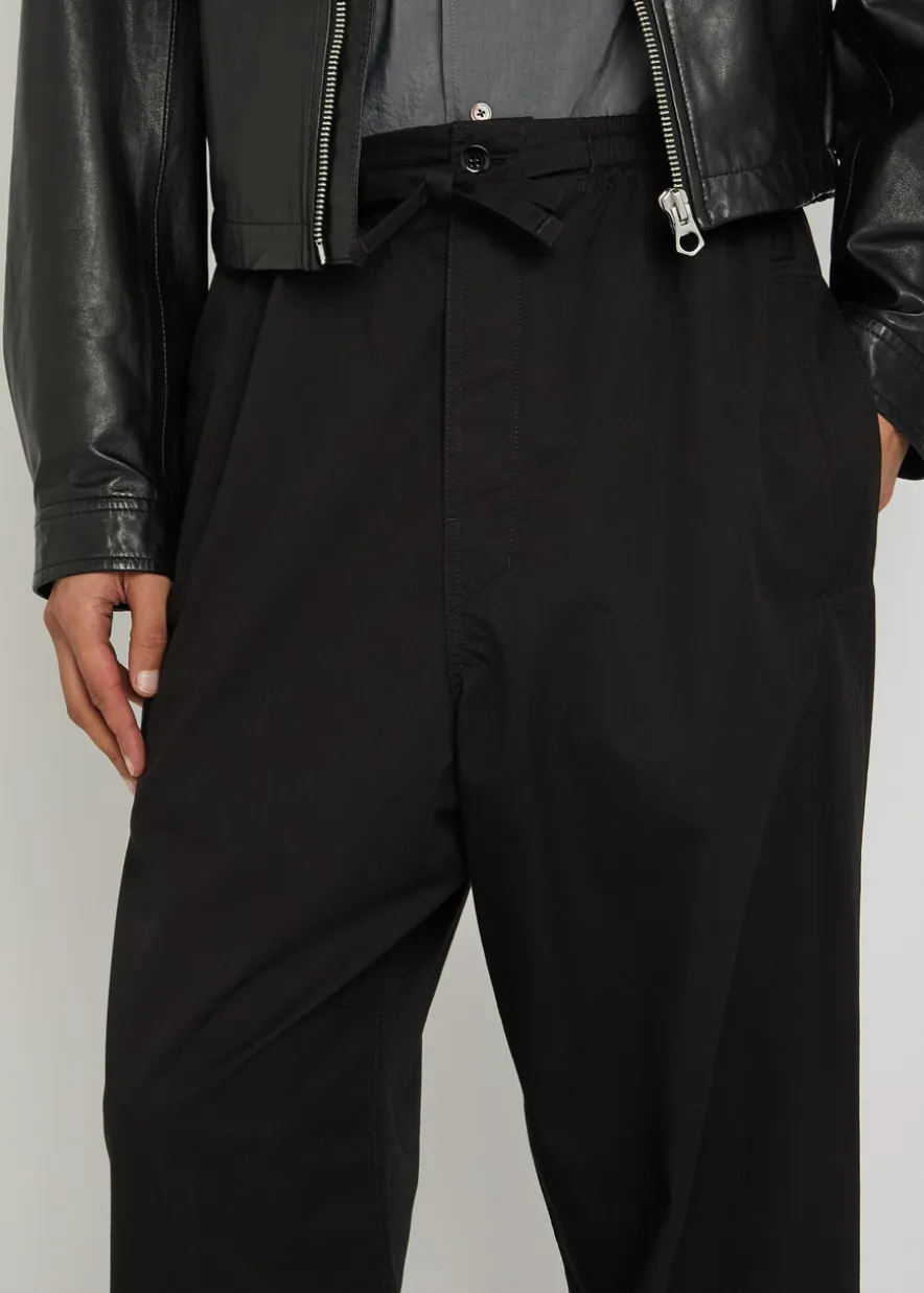 Barrel-leg cotton trousers