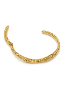 Baya 18kt gold-plated claw cuff bracelet