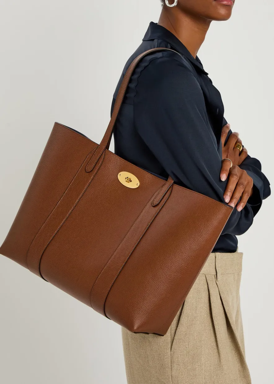 Bayswater grained leather small tote bag