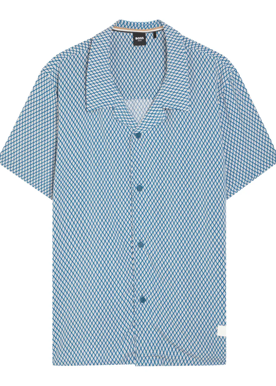 Beach patterned woven shirt