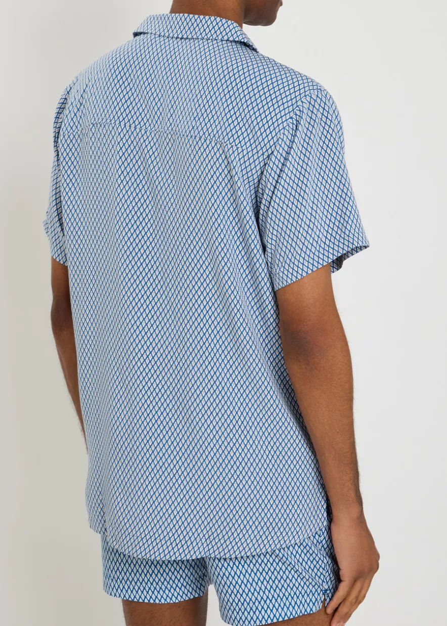 Beach patterned woven shirt
