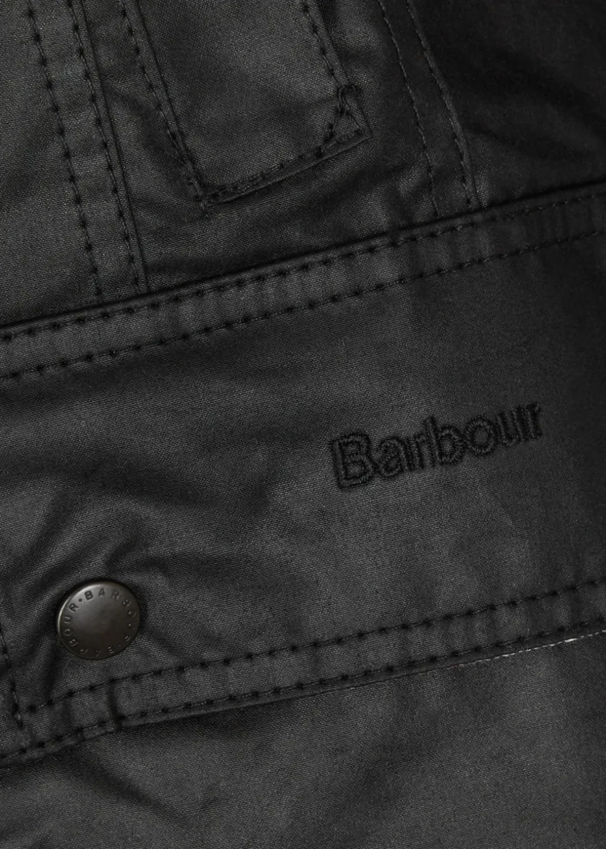 Beadnell black waxed cotton jacket