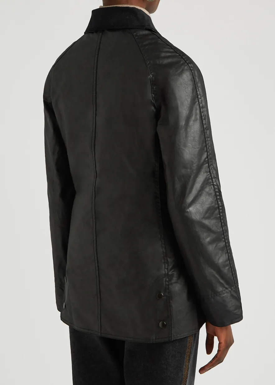 Beadnell black waxed cotton jacket