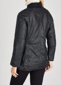 Beadnell navy waxed cotton jacket