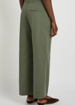 Belen straight-leg twill trousers