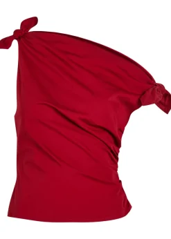 Bellaria ruched stretch-cotton top