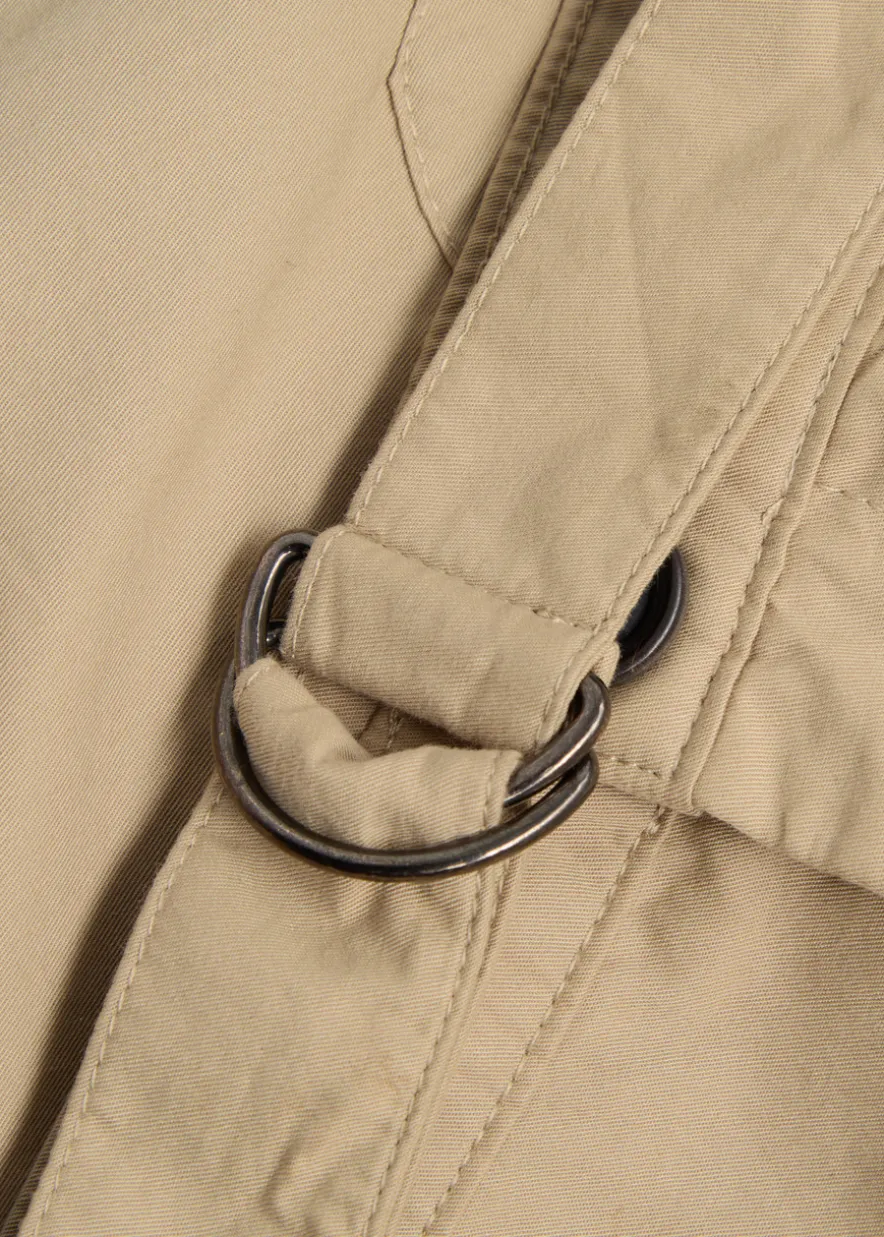 Belted cotton shorts