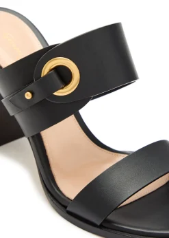 Belted leather sandals