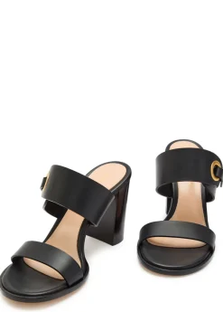 Belted leather sandals