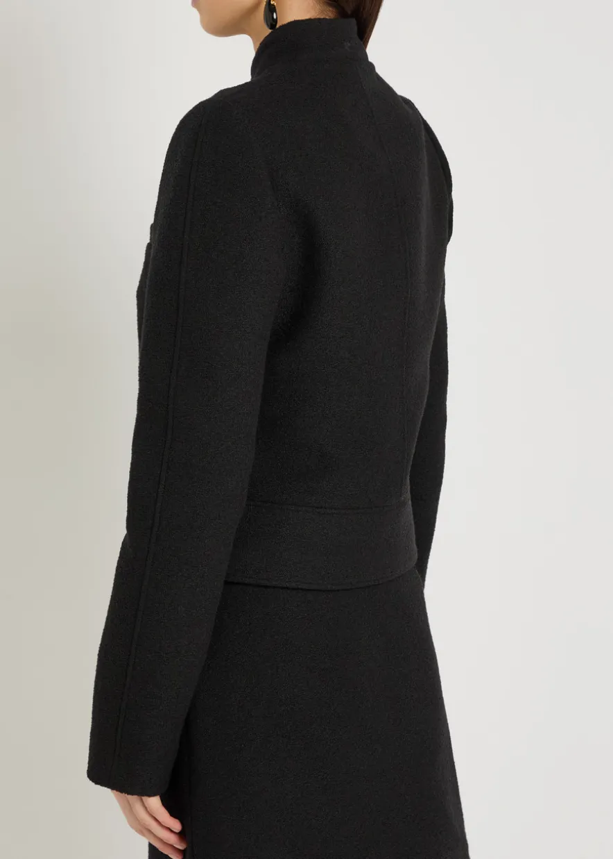 Belted tweed jacket