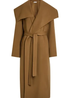 Belted wool and cashmere-blend trench coat