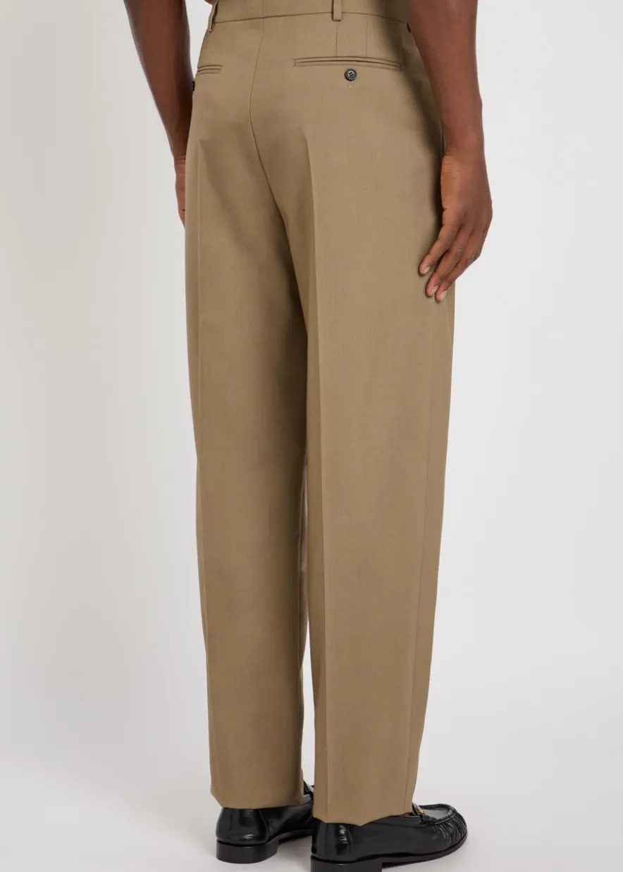 Belted wool and mohair-blend trousers