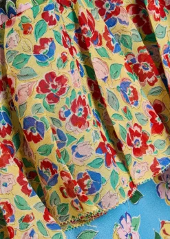 Benoite floral ruffled silk midi dress