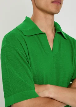 Bentgrass logo-embroidered cotton-knit polo shirt