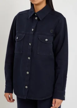 Berber logo-embroidered denim shirt