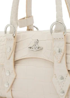 Bettina mini crocodile-effect leather cross-body bag