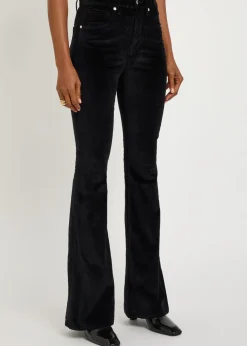 Beverly skinny flared-leg velvet jeans