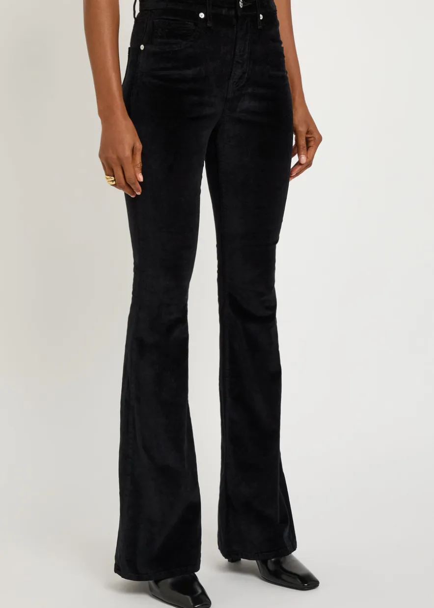 Beverly skinny flared-leg velvet jeans